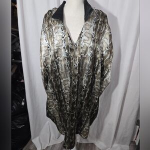 Vintage Sante Classics One Size Snake Print Dress Satin